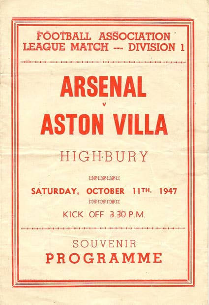 Arsenal FC v Aston Villa FC